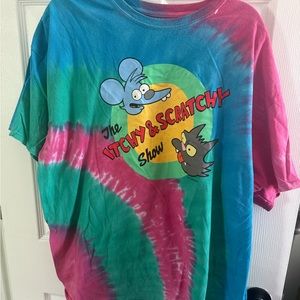 The Itchy & Scratchy Show Tie-Dye T-Shirt